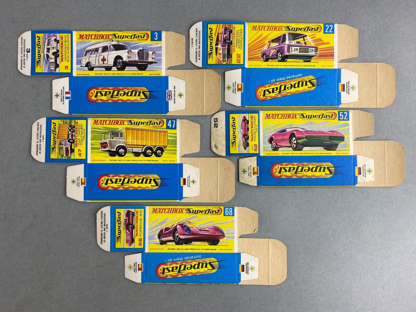 Group of 5 Matchbox G Type Boxes-EMPTY (1 of 3)