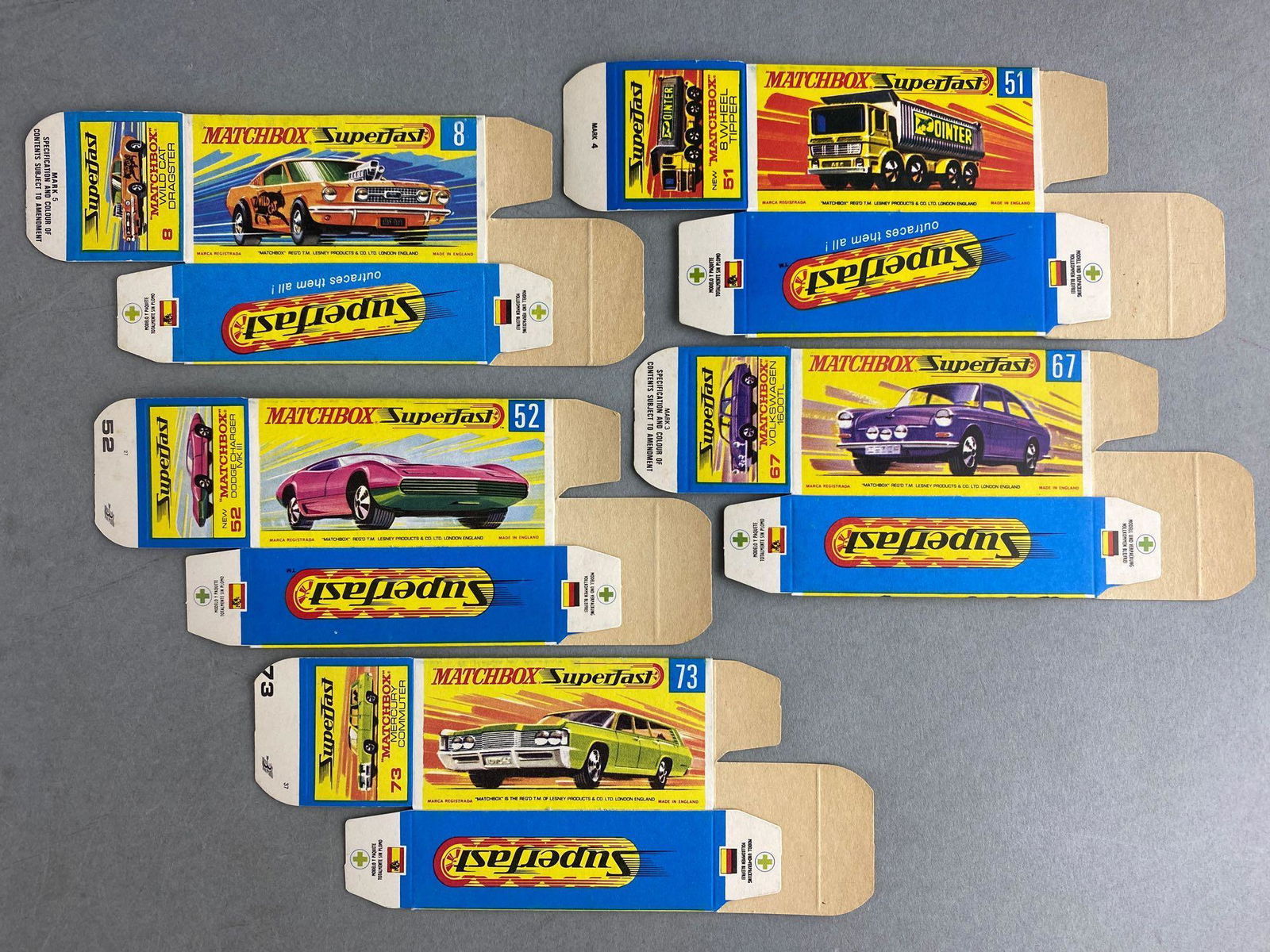 Group of 5 Matchbox G Type Boxes-EMPTY (1 of 3)