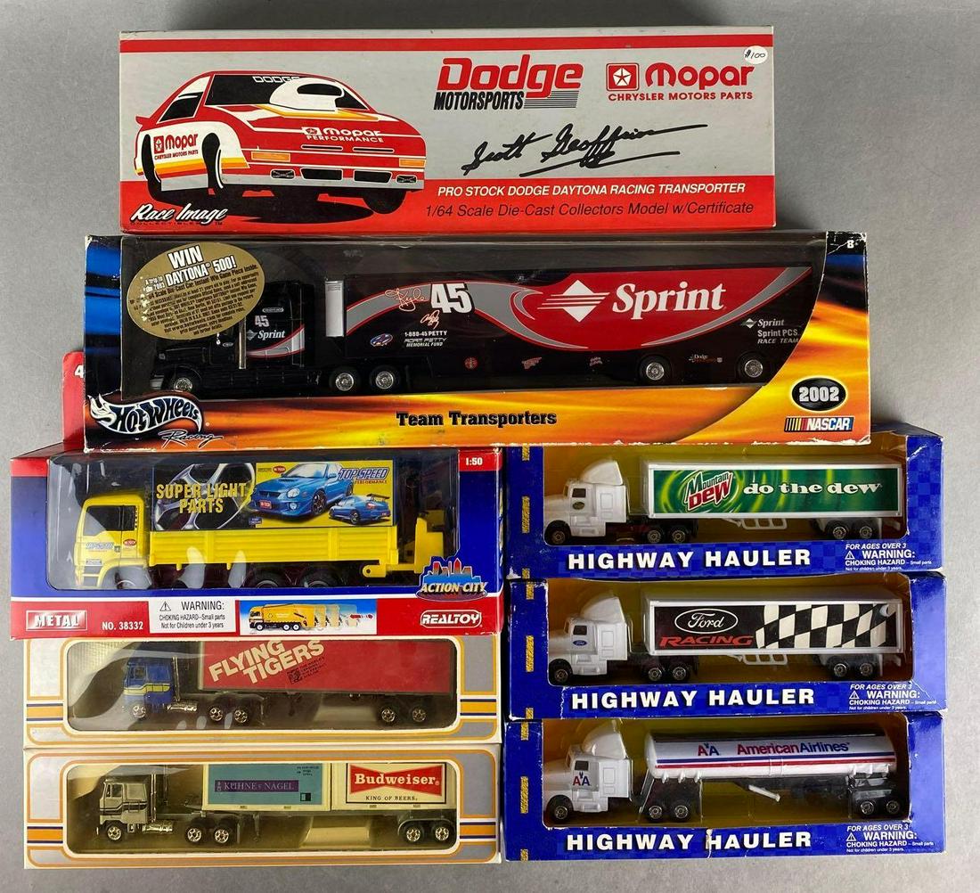 Group of 8 assorted die-cast Tractor-Trailers (1 of 4)