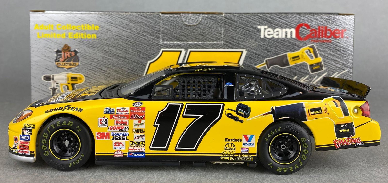 Team Caliber Matt Kenneth No. 17 Stock Car: 1/24 scale, die-cast, 2000 DeWalt Ford Taurus, with original packaging