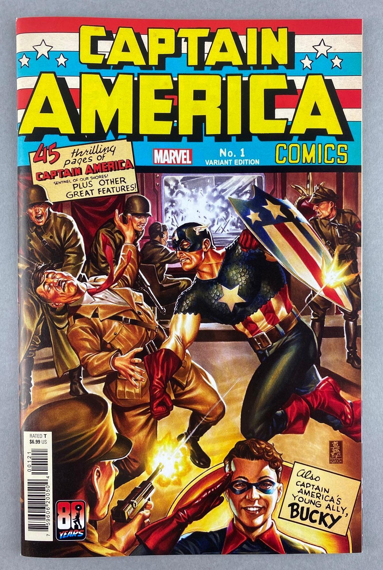 Marvel Comics Captain America Anniversary Tribute No. 1: Mark Brooks Variant Cove. One-Shot, May 2021, Modern Age, $6.99, bagged and boarded