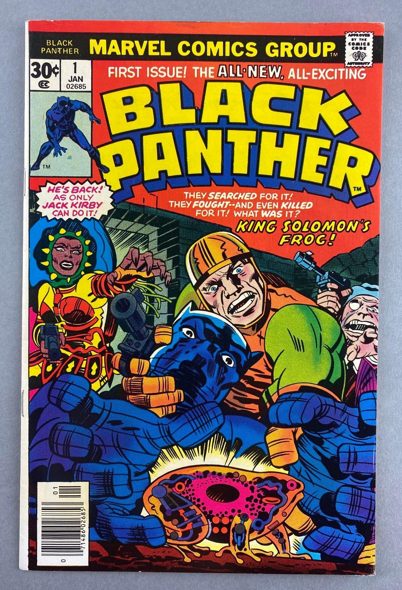 Marvel Comics Black Panther No. 1: 1st Issue in Self Titled Series. January 1977, Bronze Age, $.30, bagged and boarded