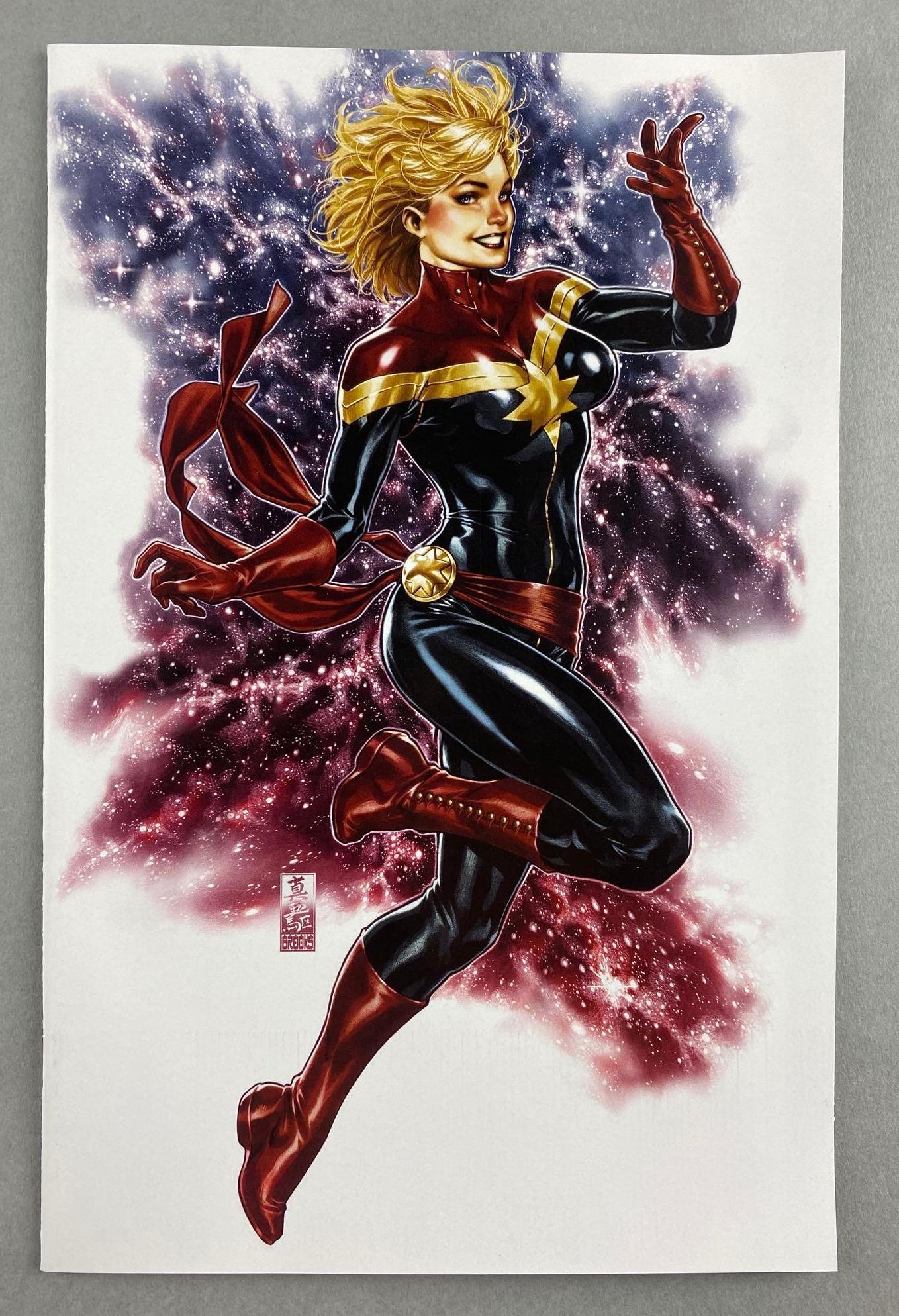 Marvel Comics Captain Marvel No. 1: Comic Sketch Art Exclusive Mark Brooks Virgin Variant Limited to 1500. March 2019, Modern Age, $4.99, bagged and boarded