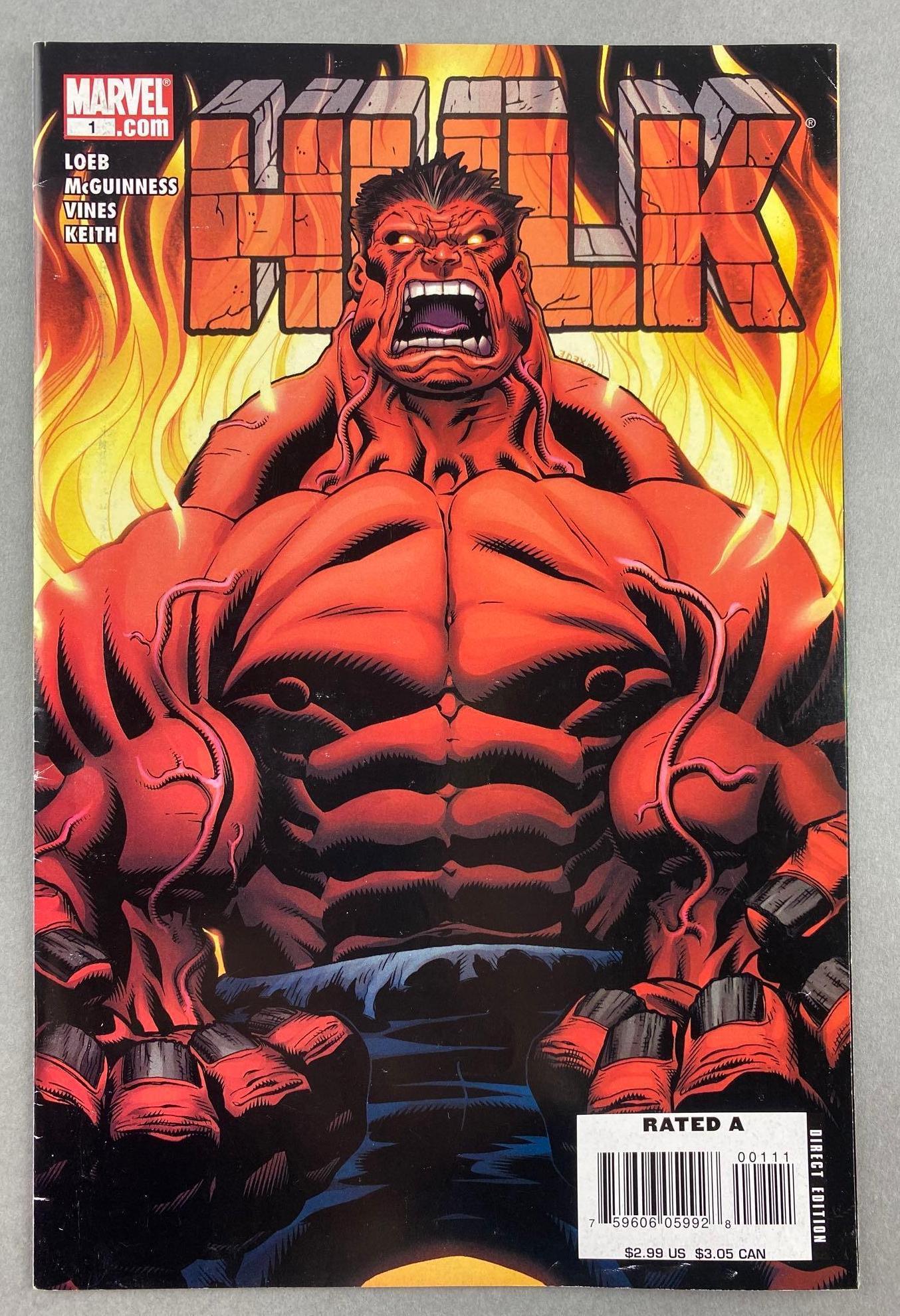 Marvel Comics Hulk No. 1: 1st Appearance of Red Hulk (Thaddeus Thunderbolt Ross). March 2008, Modern Age, $2.99, bagged and boarded