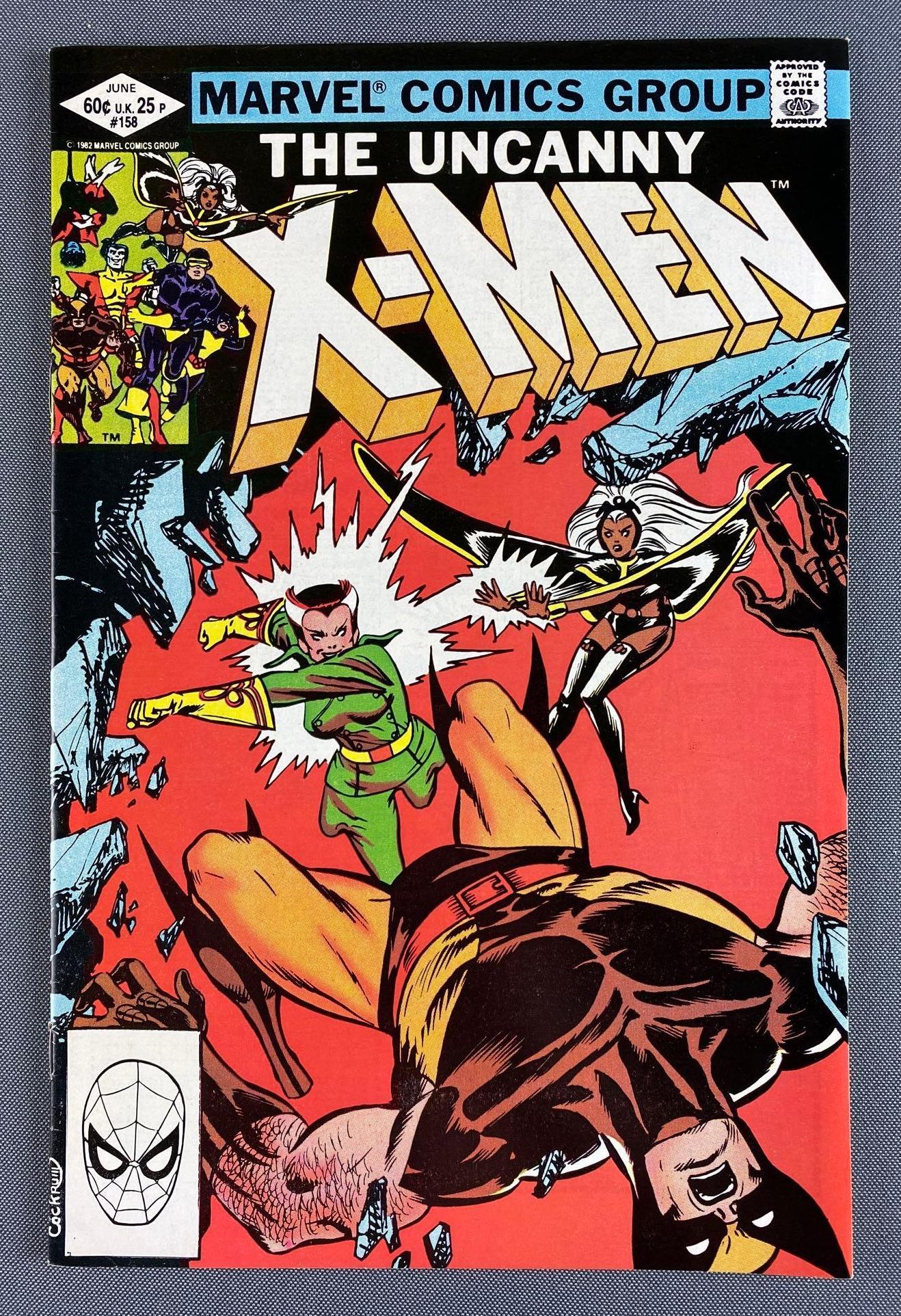 Marvel Comics Uncanny X-Men No. 158: 2nd appearance of Rogue. June 1982, $.60, Bronze Age. Bagged and boarded.