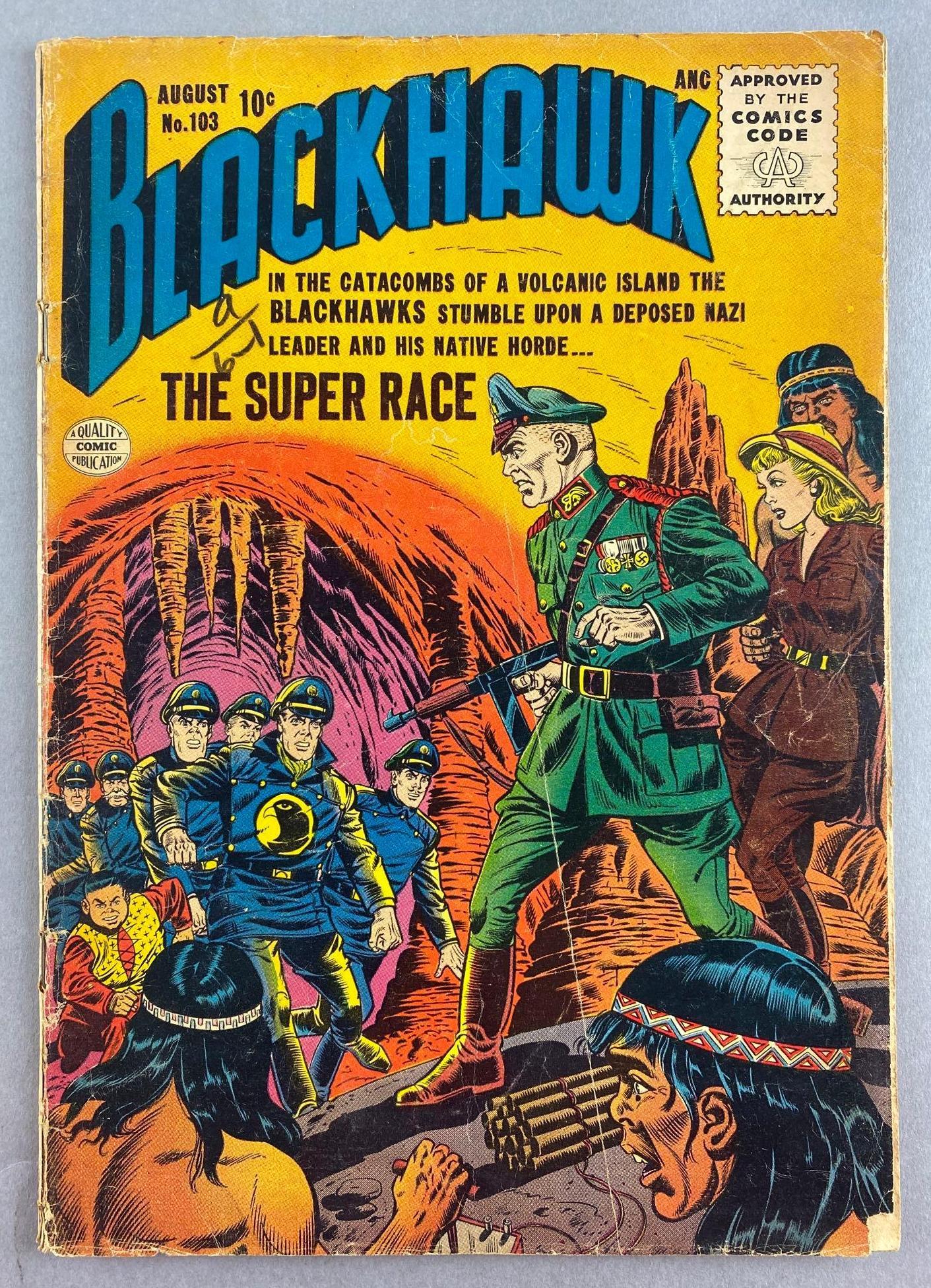 Quality Comics Blackhawk No. 103: August 1956, Golden Age, $.10, bagged and boarded