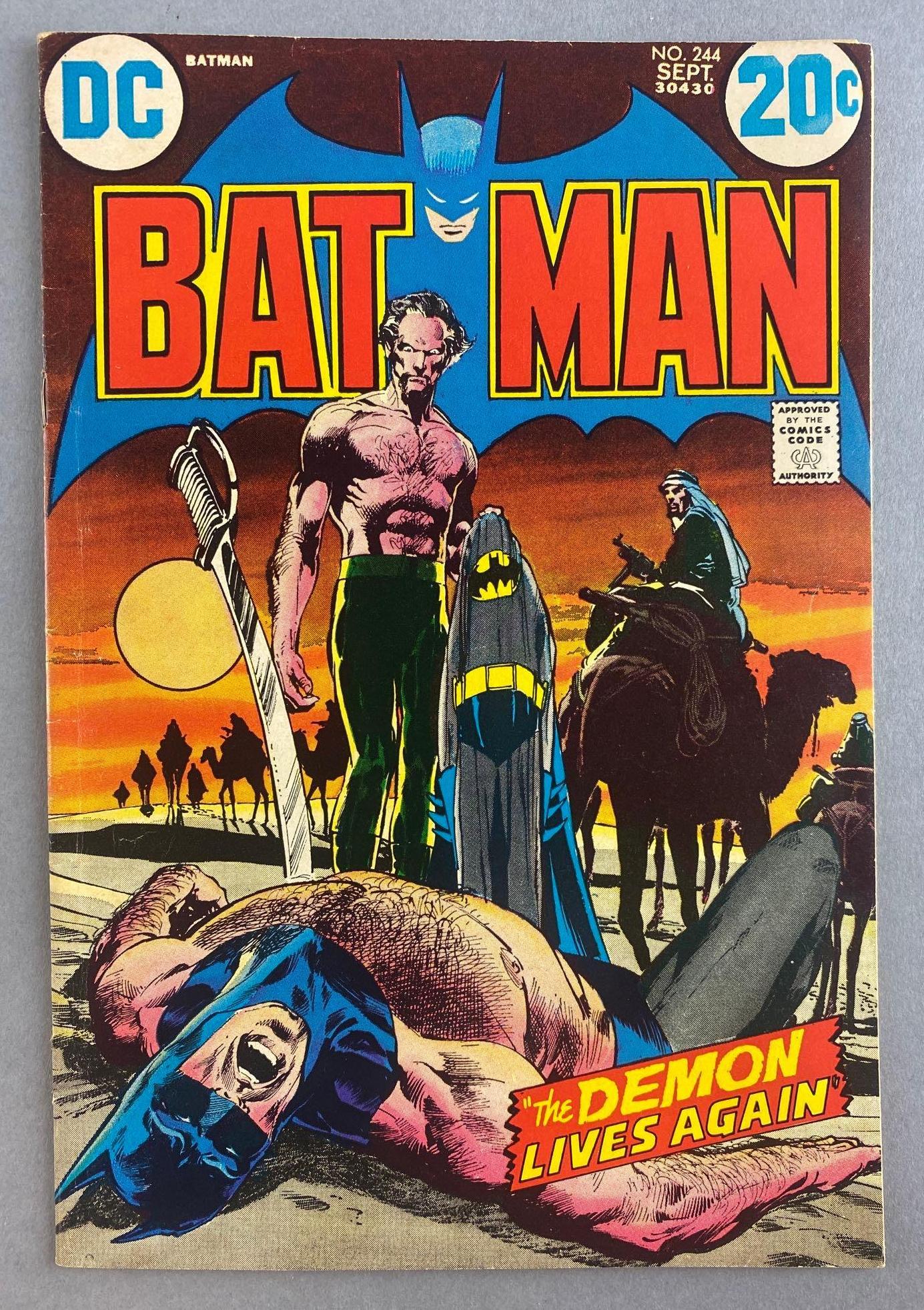 DC Comics Batman No. 244: Ra's Al Ghul Appearance. September 1972, Bronze Age, $.20, bagged and boarded