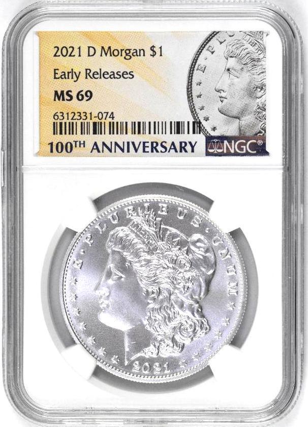 2021 Denver Morgan Commemorative Silver Dollar (NGC) MS69 (1 of 2)