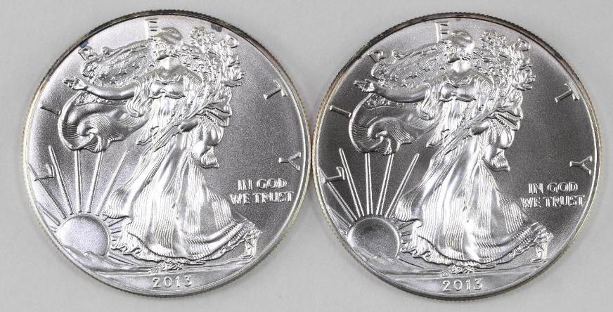 Group of (2) 2013 American Silver Eagle 1oz. (1 of 2)
