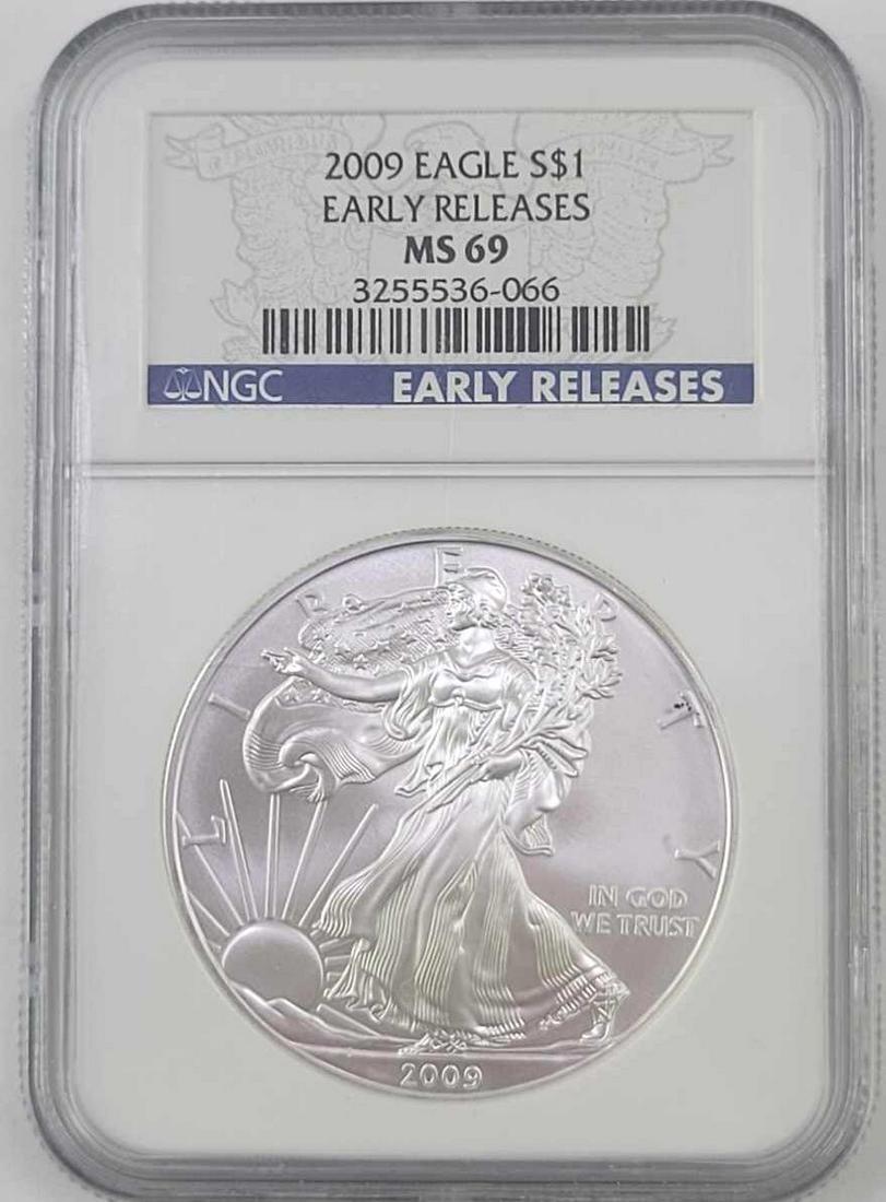 2009 American Silver Eagle 1oz. (NGC) MS69 Early Releases (1 of 2)