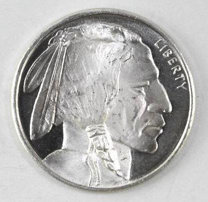 Golden State Mint Indian/Buffalo 1oz. .999 Fine Silver Round (1 of 2)