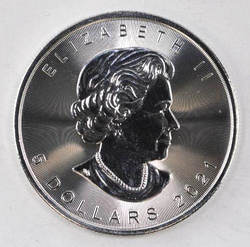 2021 $5 Canada Maple Leaf 1oz. .9999 Fine Silver (1 of 2)