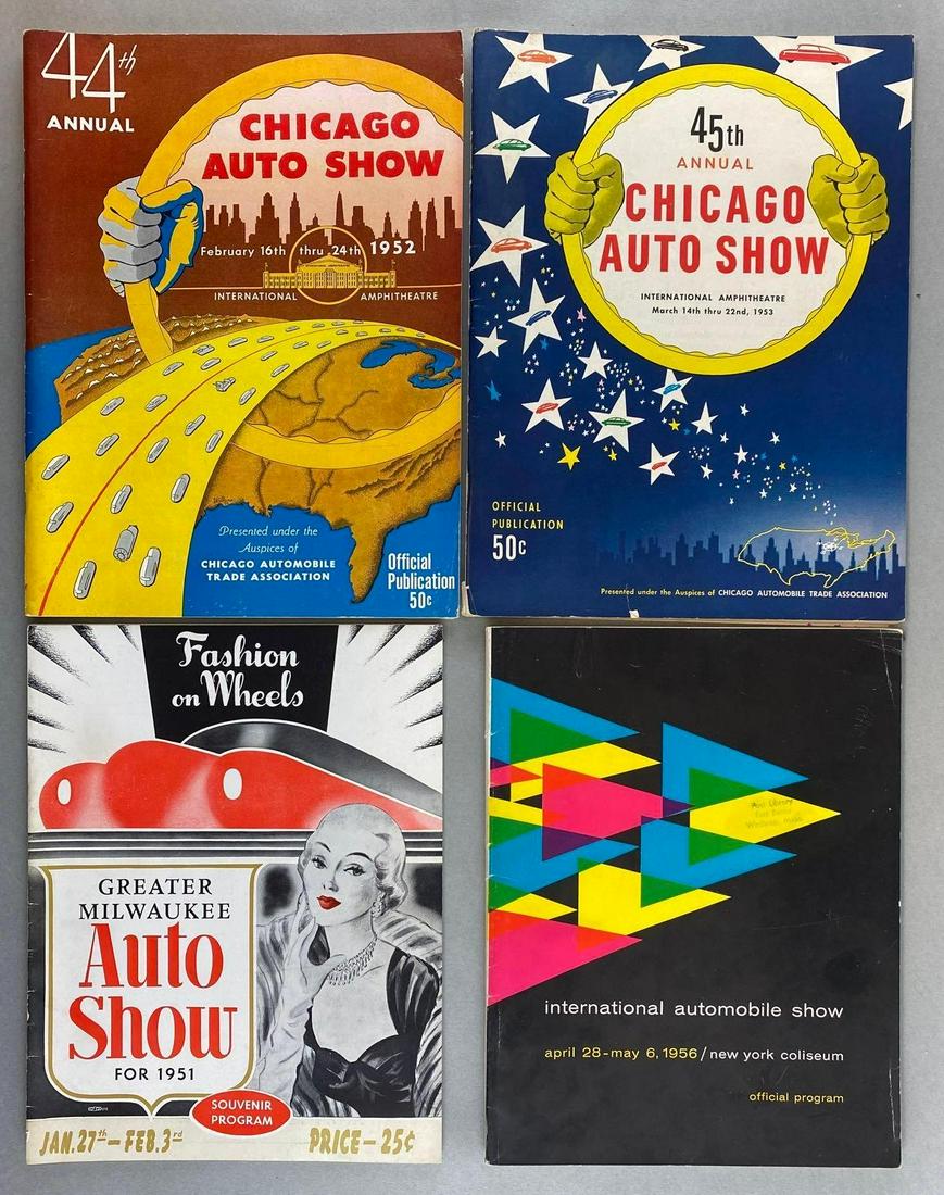 Group of 4 1950s Auto Show Programs (1 of 5)