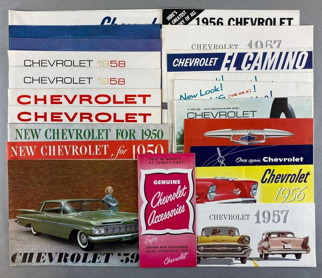 Group of 20 Plus 1950s Chevrolet Automobile Brochures (1 of 7)
