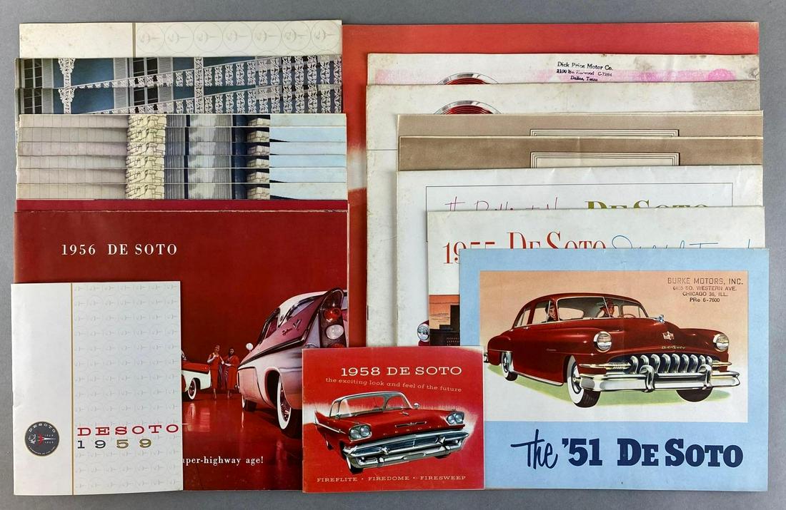 Group of 20 Plus 1950s DeSoto Automobile Brochures (1 of 6)