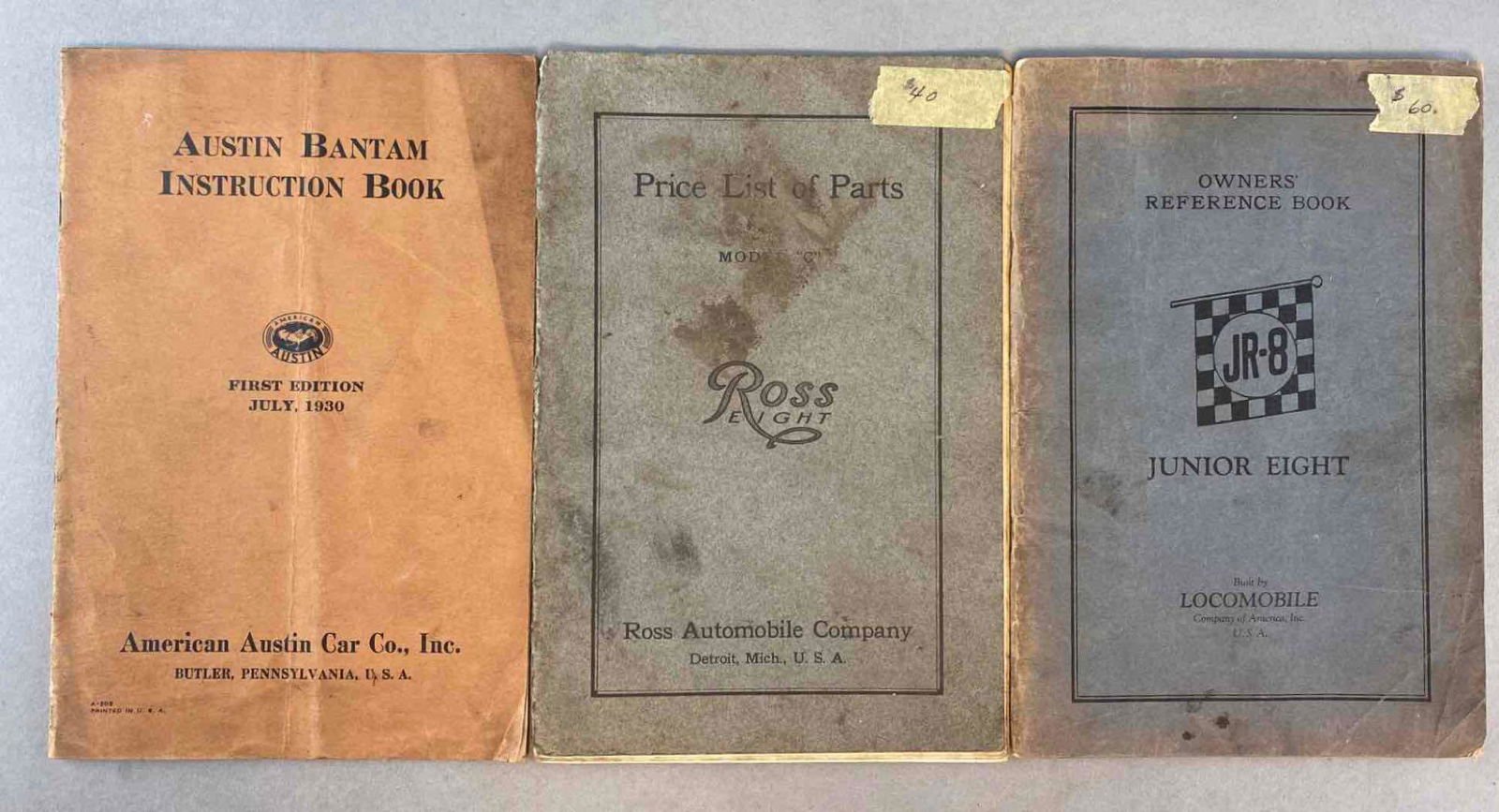 Group of 3 1930s-30s Automobile Owners Manuals (1 of 10)
