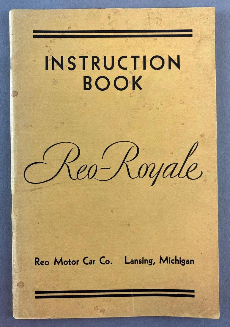 1930s Reo  Royale Automobile Owners Manual (1 of 4)