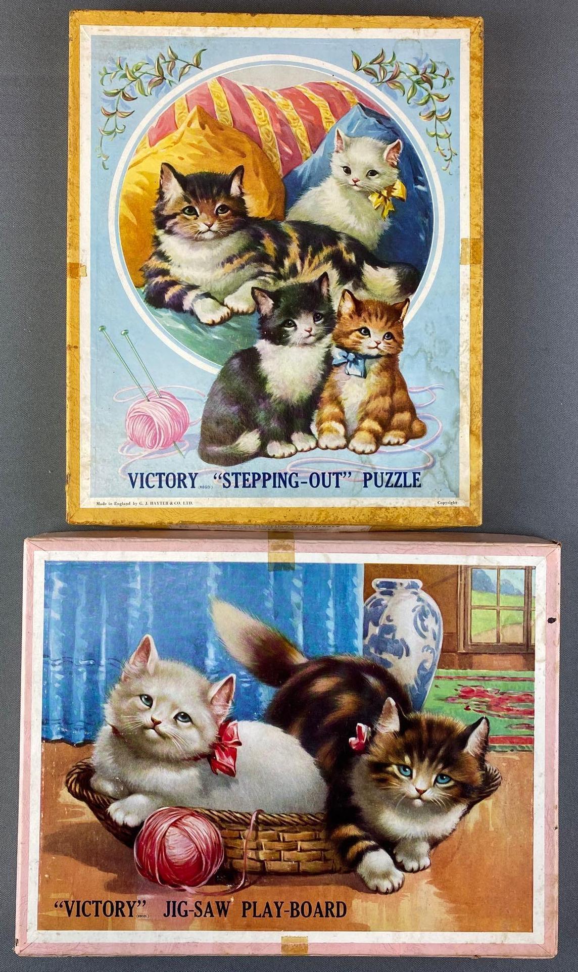 Group of 2 Kitten Jigsaw Puzzle Play Boards (1 of 3)