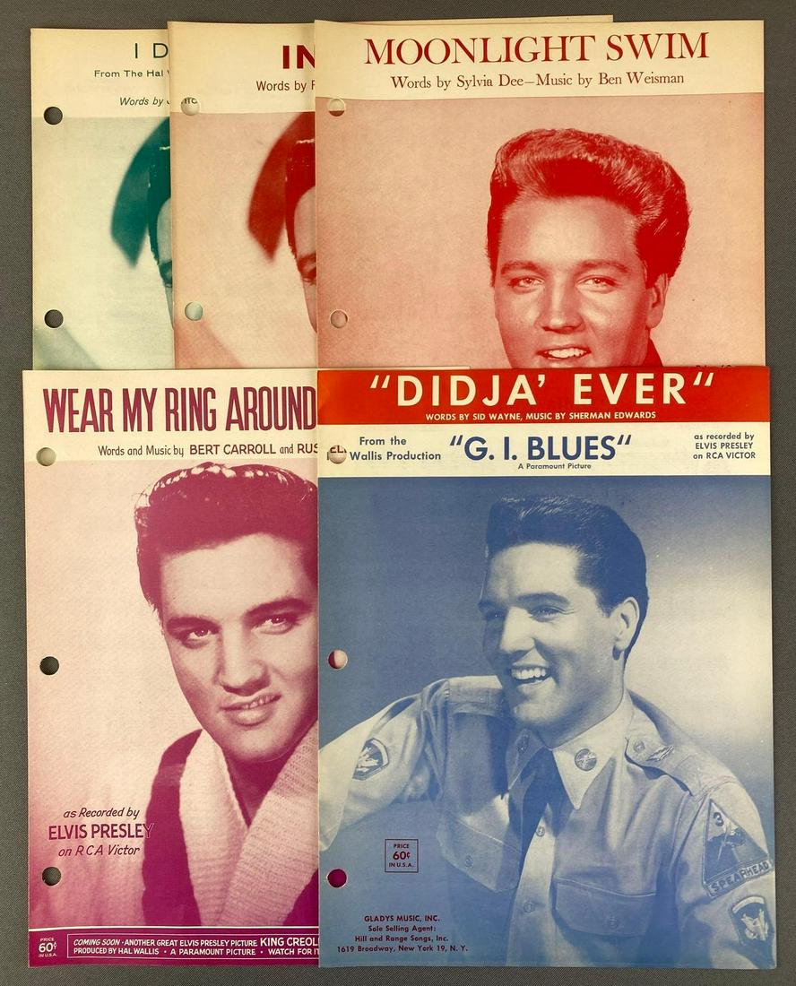 Group of 5 Vintage Elvis Sheet Music (1 of 5)