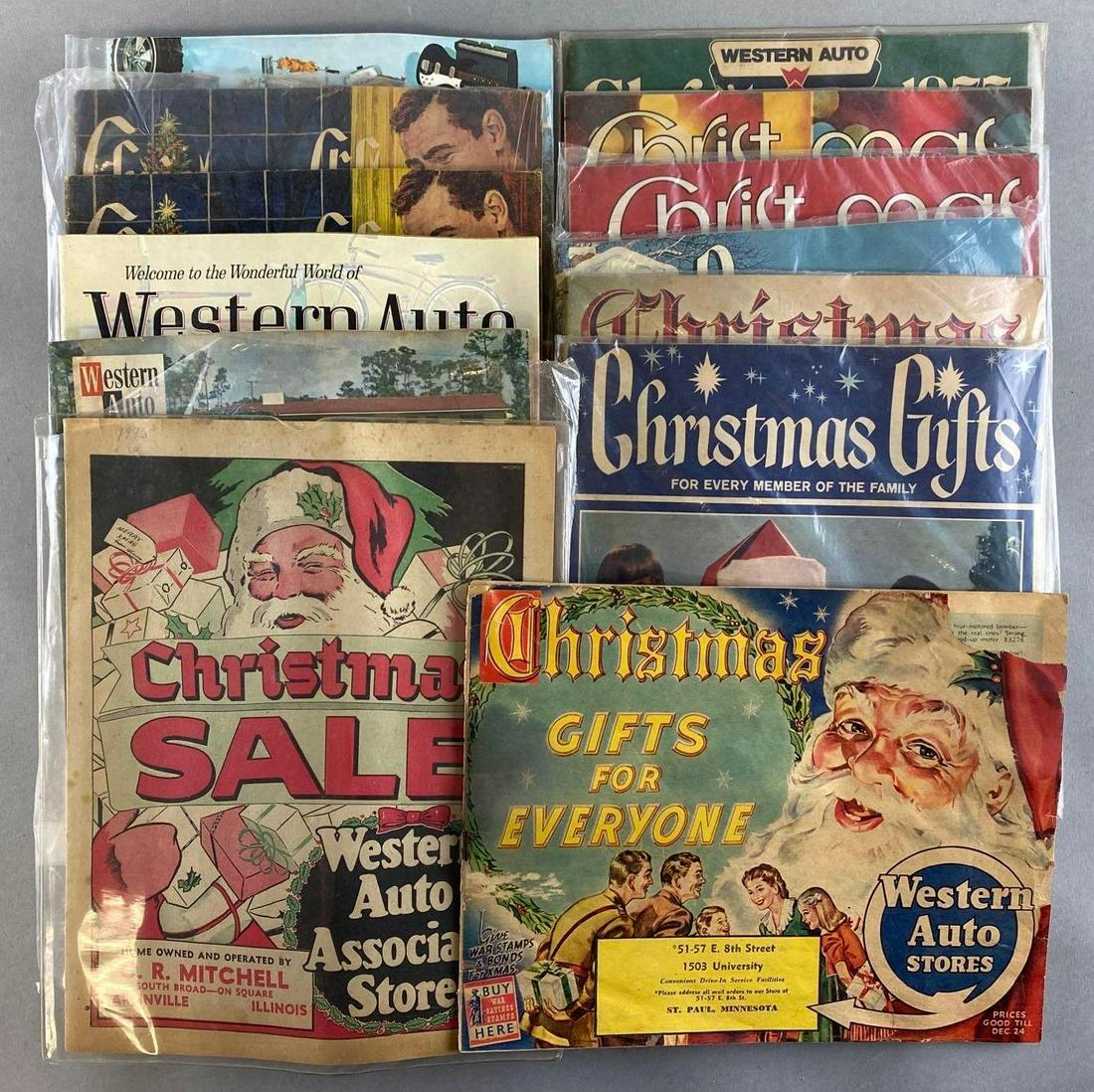 Group of 13 Western Auto Christmas Catalogs (1 of 3)