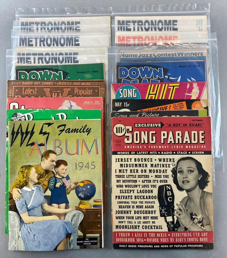 Group of Music Magazines: Dating 1940s to 1950s.
