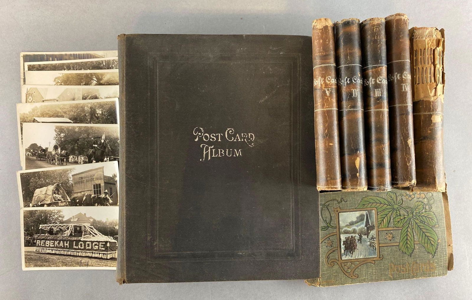 Group of 7 Postcard Albums and 400 Plus  Postcards (1 of 9)