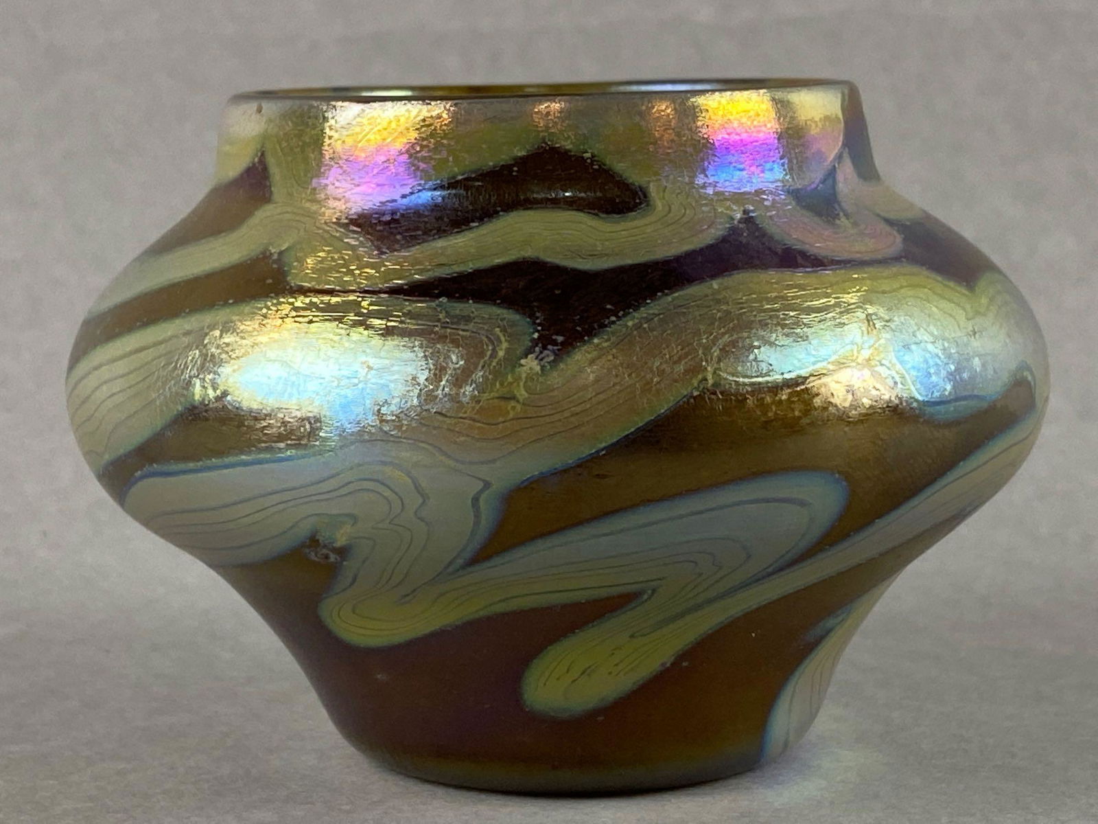 Antique Loetz Iridescent Art Glass Vase (1 of 3)