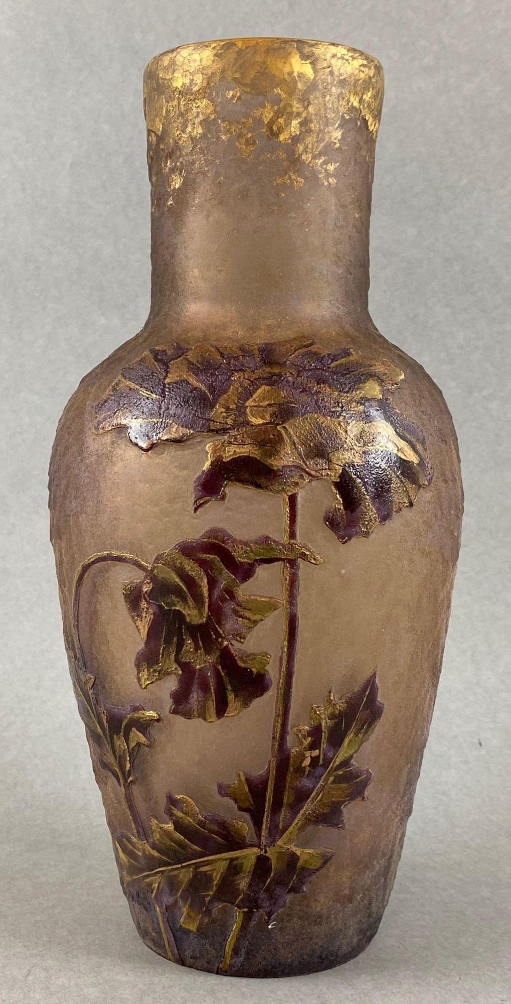 Antique Duam Nancy Cut Cameo Glass Vase (1 of 5)