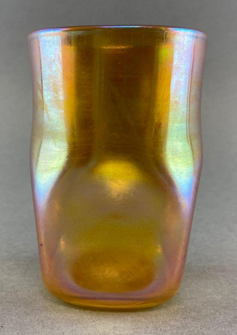 Antique Tiffany Glass Favrile Gold Tumbler (1 of 5)