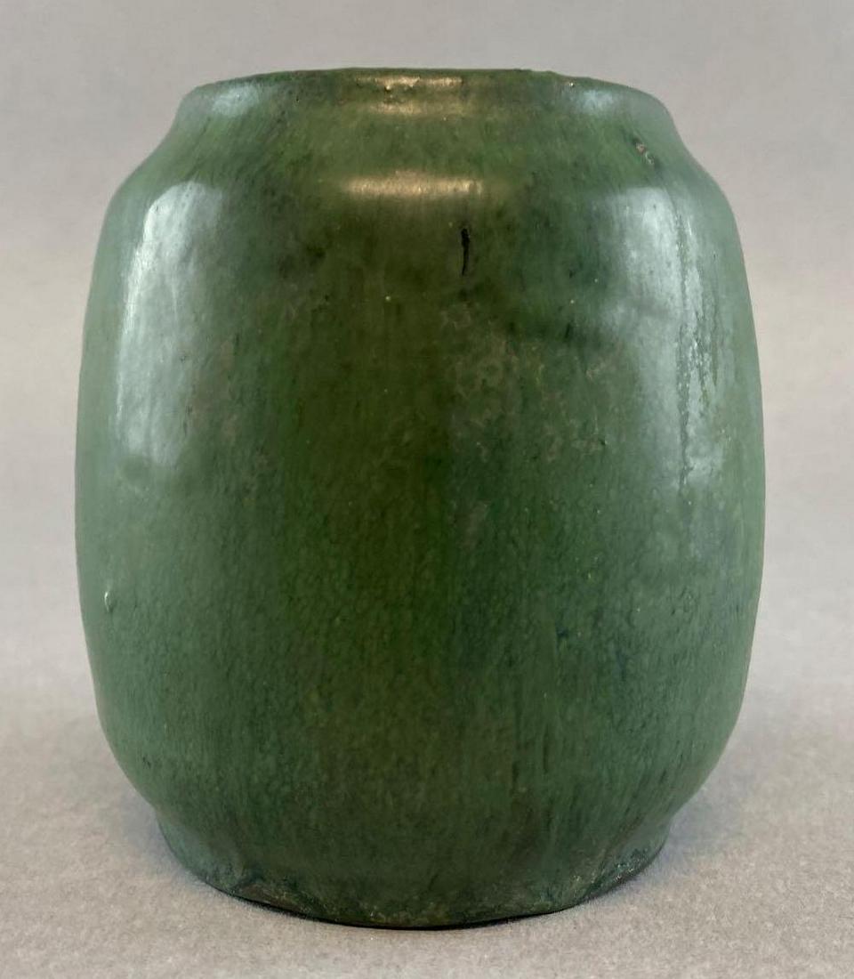 Antique Ceramic Green Glaze Bud Vase (1 of 4)