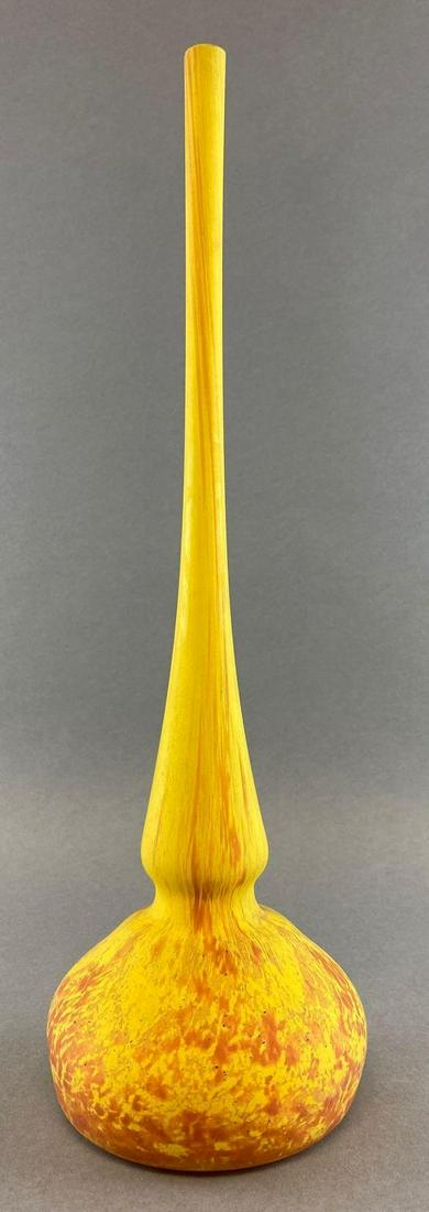Massive Antique Daum Nancy Orange and Yellow Glass Vase (1 of 5)
