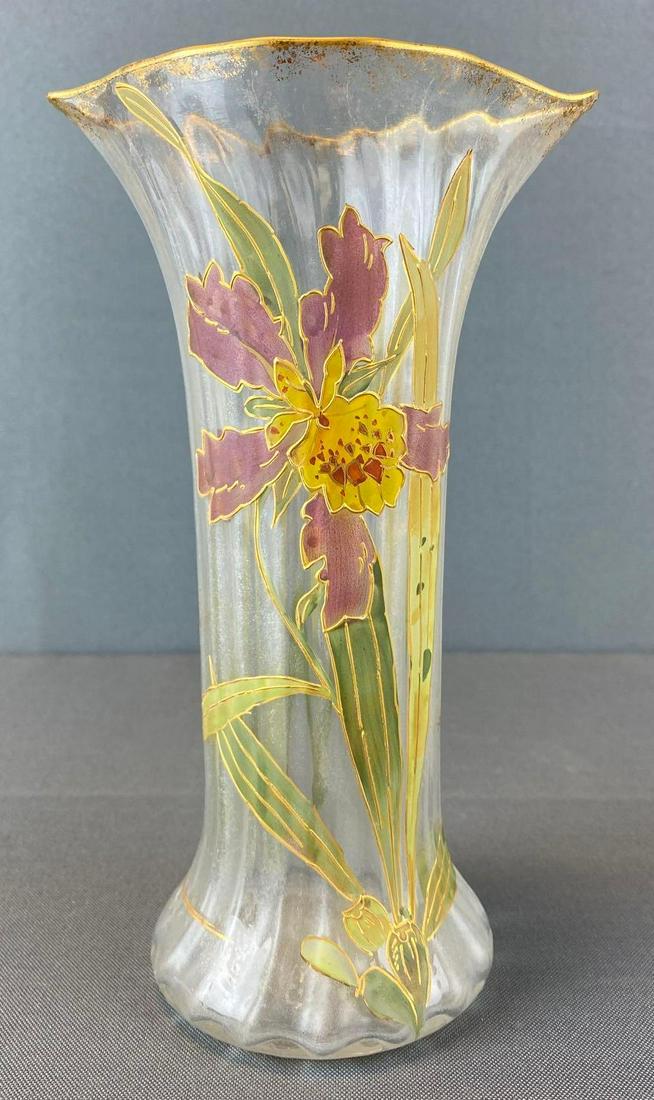 Antique Mount Washington Hand Painted Glass Vase (1 of 5)