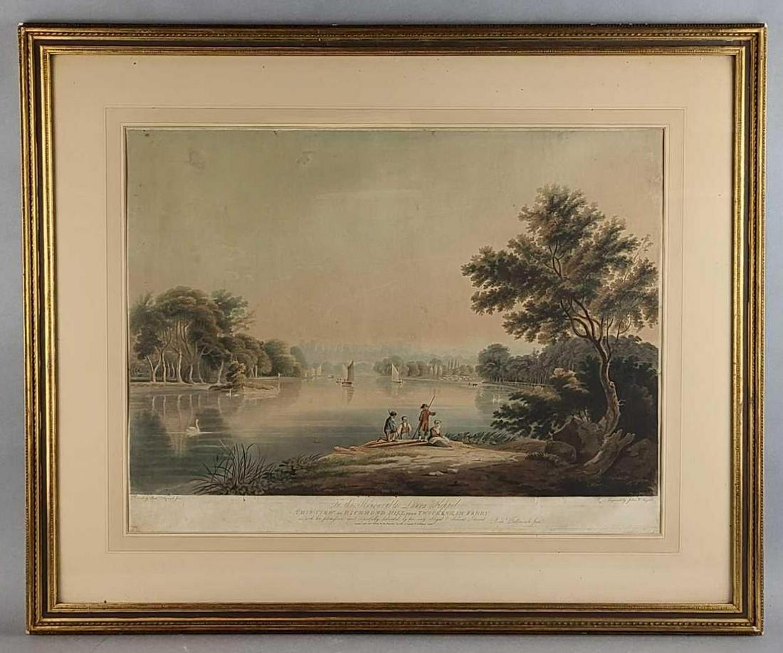 Richmond Hill from Twickenham Ferry engraving (0272) on Apr 16, 2022