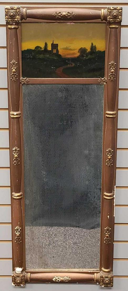 19th Century Mirror Reverse Painted Glass (1 of 8)