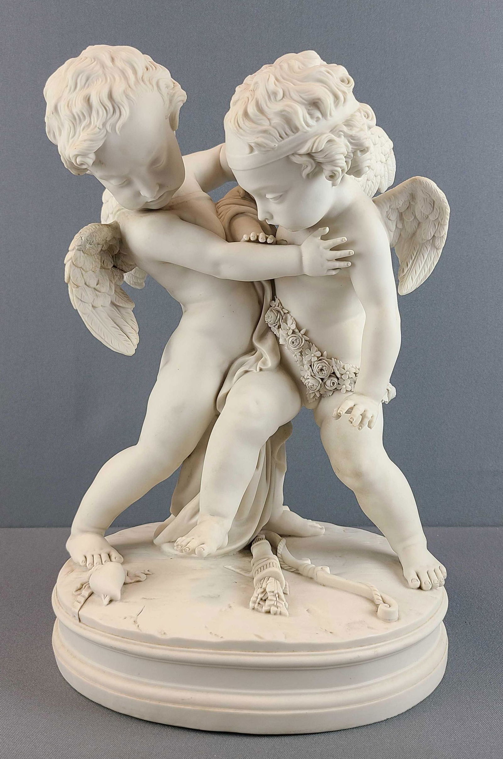Porcelain Bisque Figurine 2 Cherubs/Angels (1 of 9)