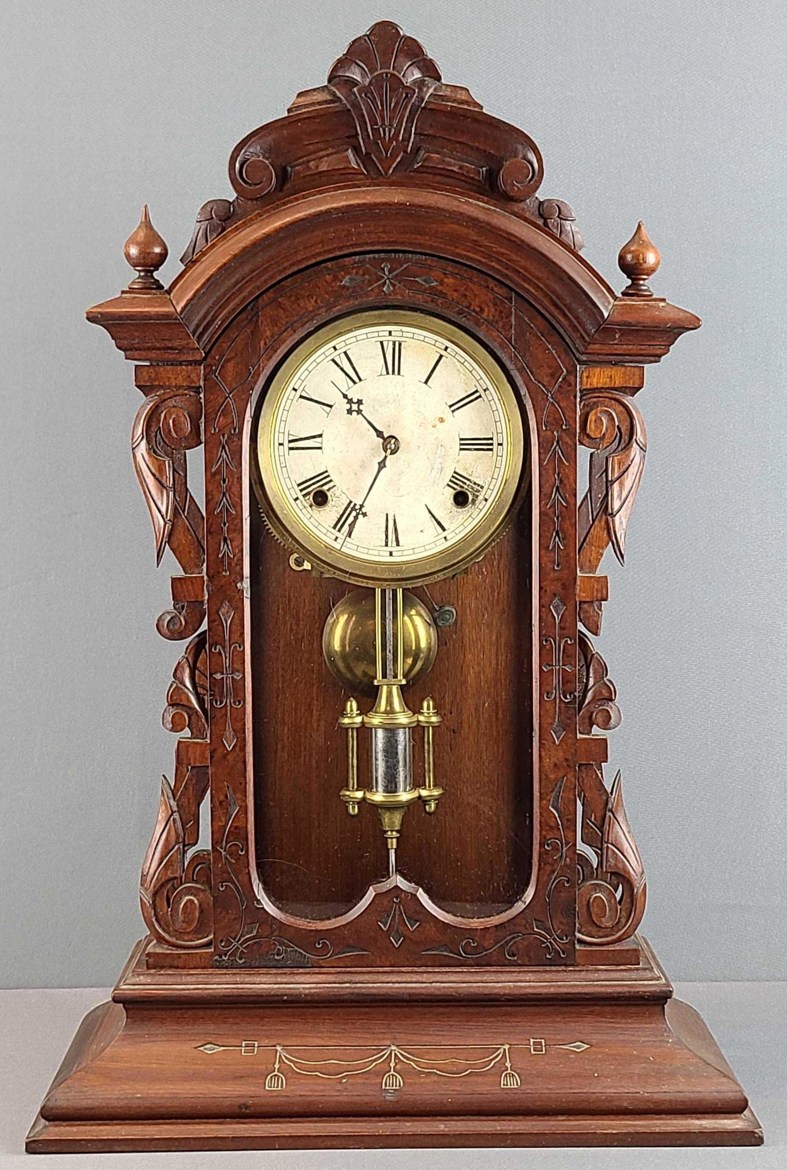 Walnut Mantel Clock (1 of 8)