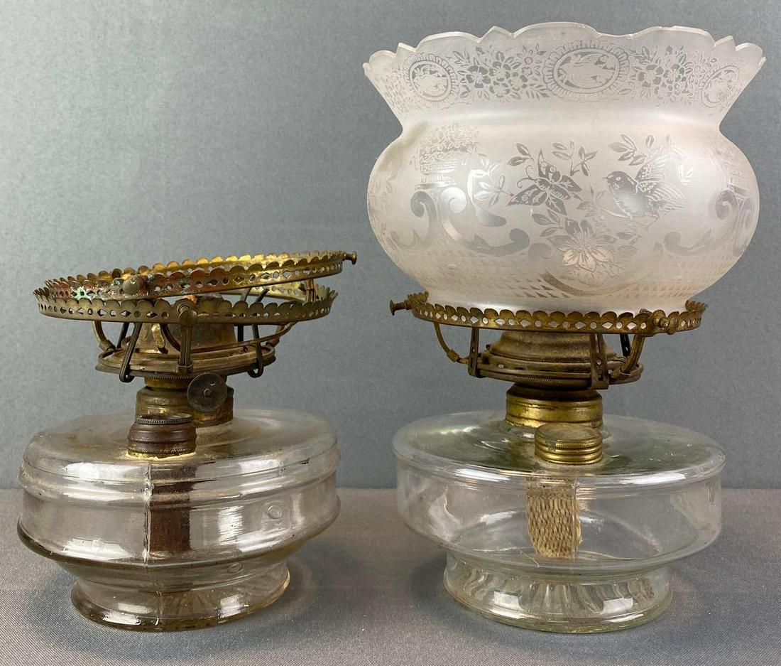 Group of 2 Glass Oil Lamps (1 of 8)