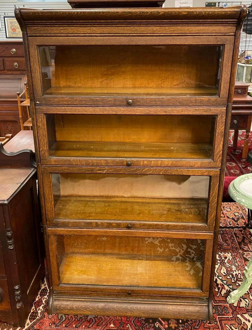 Antique Oak Gunn Sectional Barrister Bookcase (1 of 7)