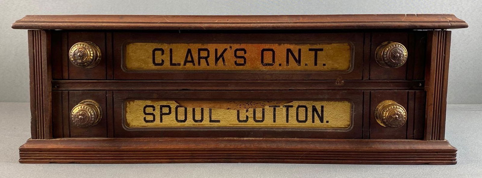 Antique Clarks O.N.T. Wood Spool Cabinet (1 of 8)