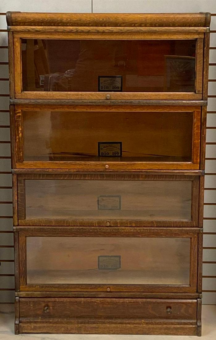 Globe-Wernike Quarter Sawn Oak Stacked Barrister Bookcase (1 of 8)