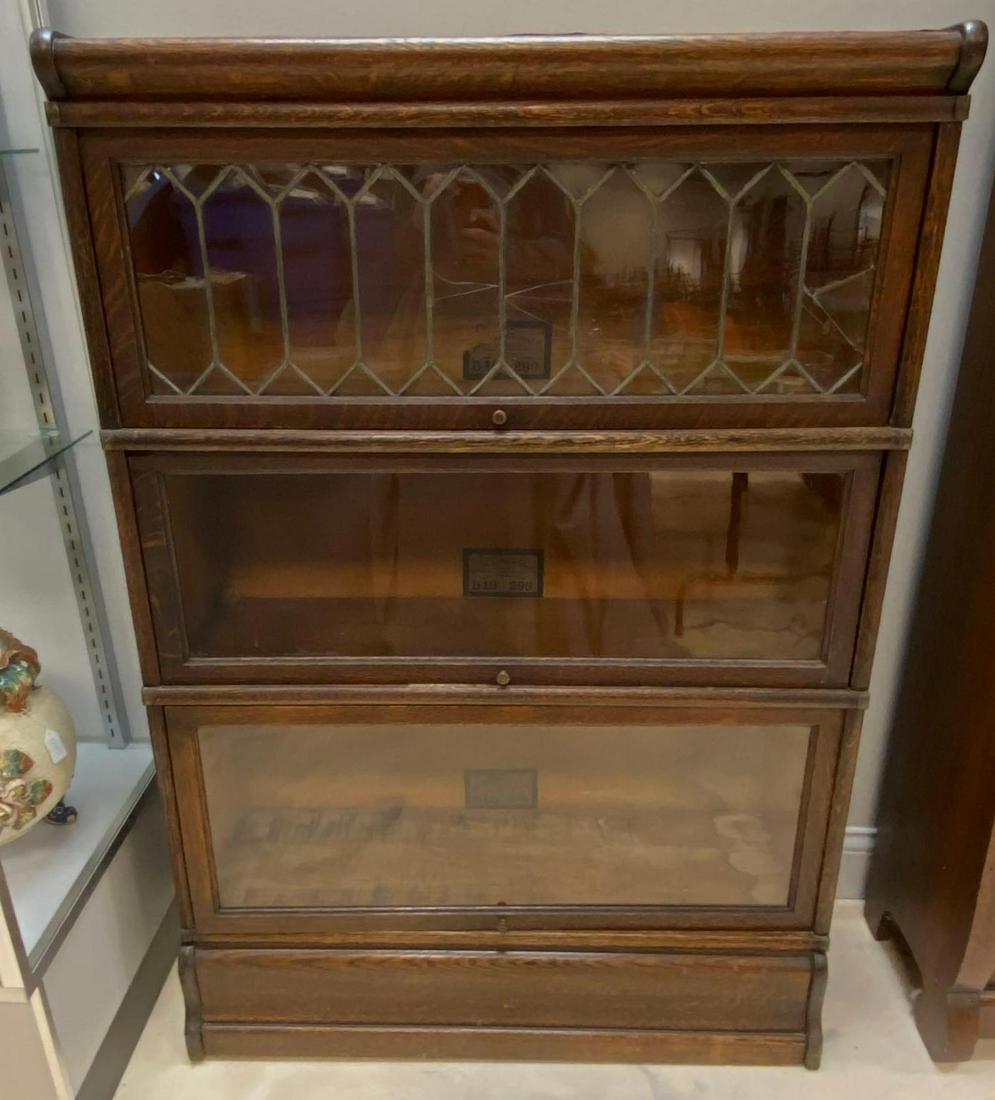 Antique Oak Globe-Wernicke Stacked Bookcase (1 of 7)