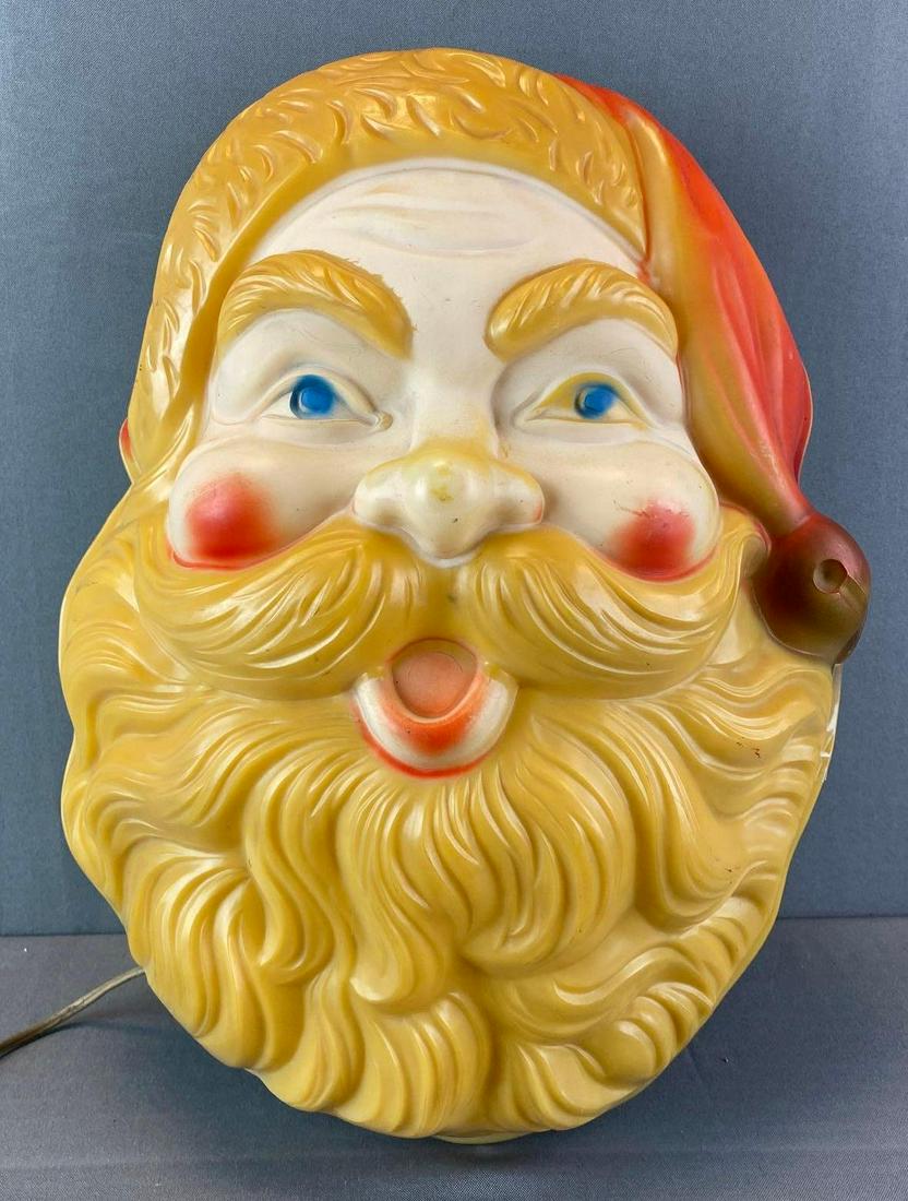 Wall Hanging Light Up Santa Clause Head (1 of 5)