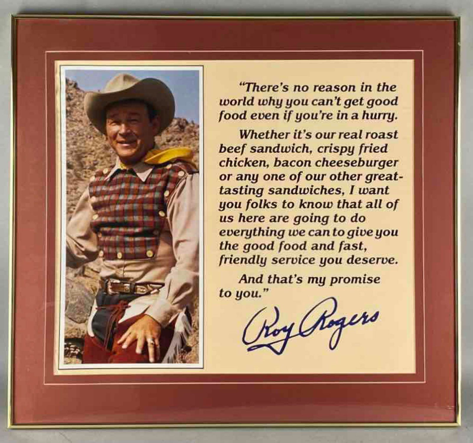 Roy Rogers Restaurant Framed Poster (1 of 4)