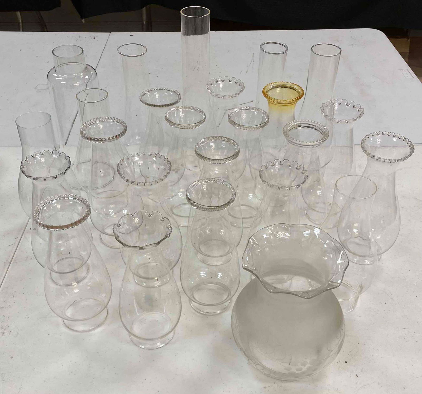 Group of 25 Glass Lamp Chimneys (1 of 6)