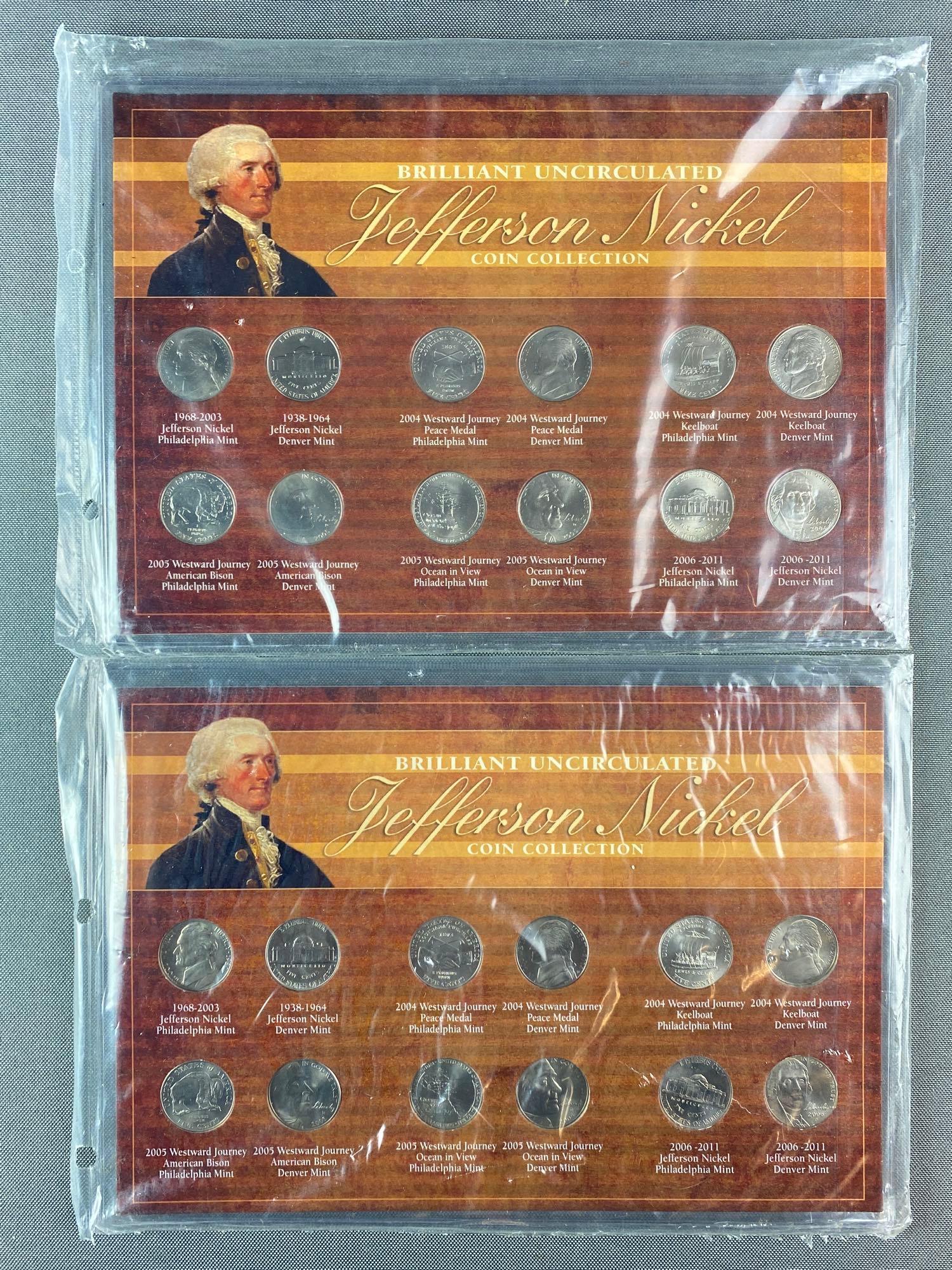 2 Brilliant Uncirculated Jefferson Nickel Coin Collections (1 of 7)