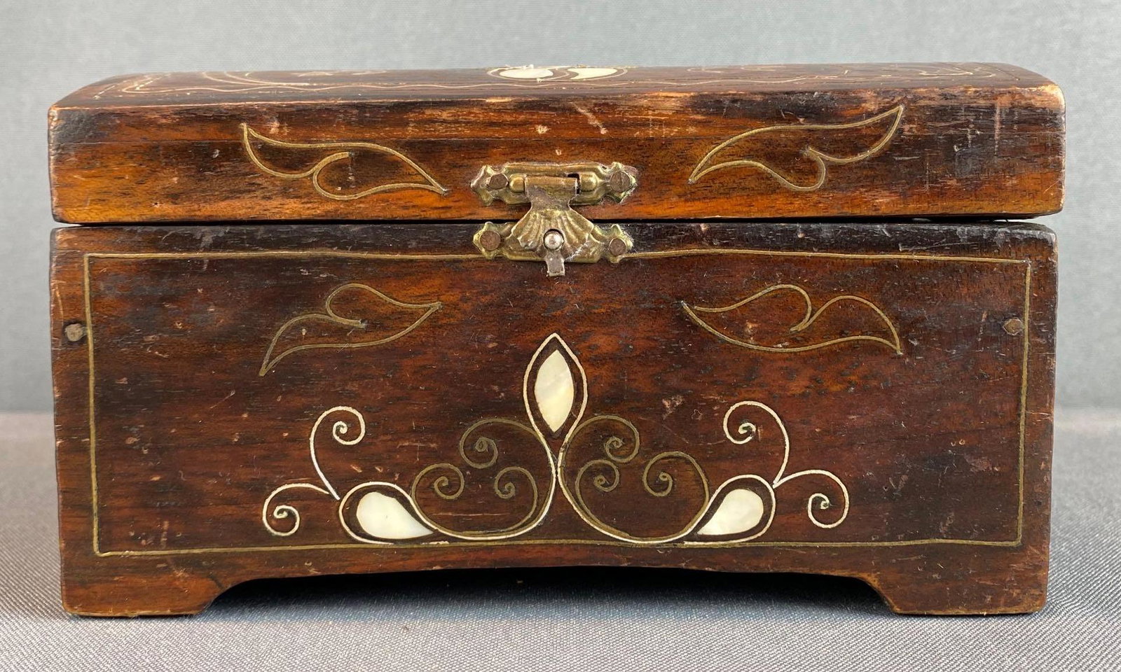 Wood Carved Inlayed Box (1 of 7)