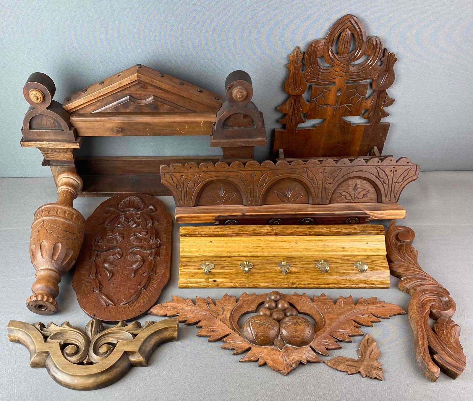 Group of Wall Hanging Wood Items (1 of 6)