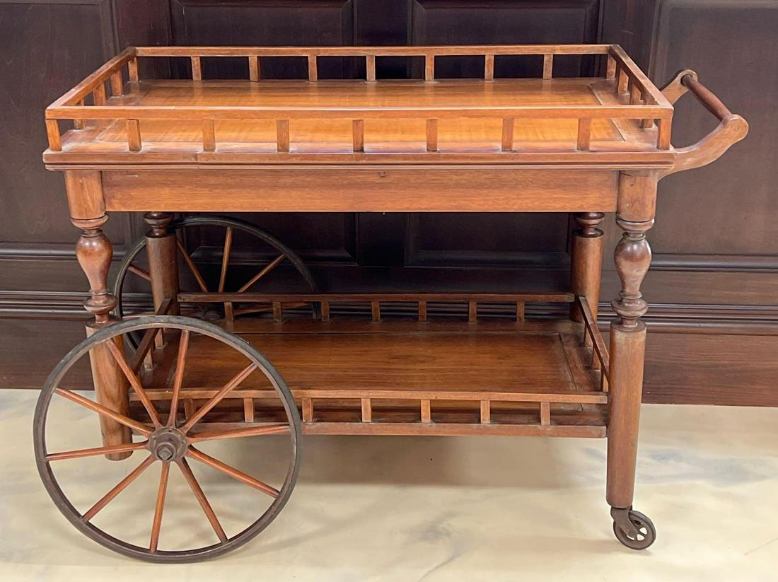 Vintage Walnut Tea Cart (1 of 5)