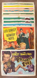 Group of 11 Bowery Boys One Sheets Movie Posters: includes 1 half sheet. One sheets measure 41 x 27 inches.