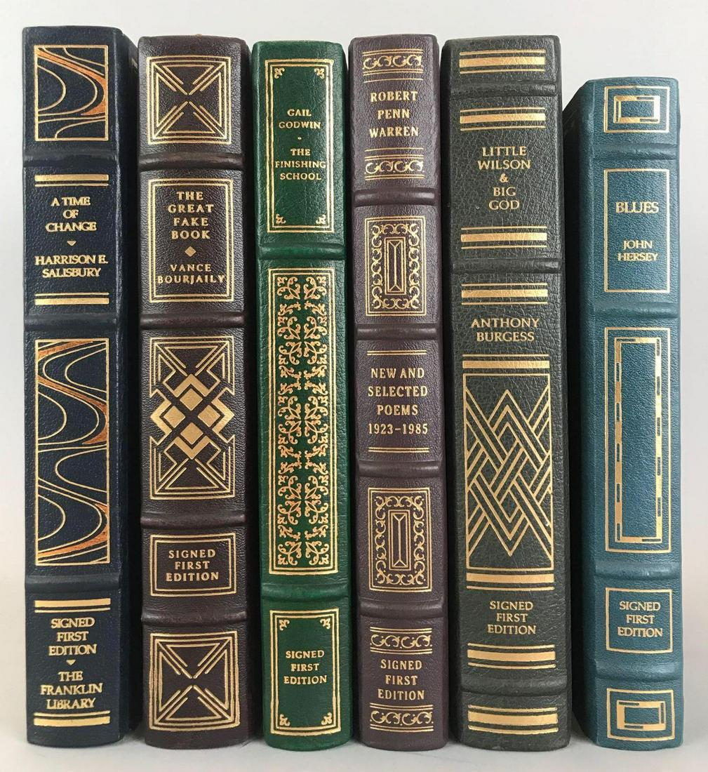 Group of 6 Signed First Editions Franklin Library Books (1 of 3)